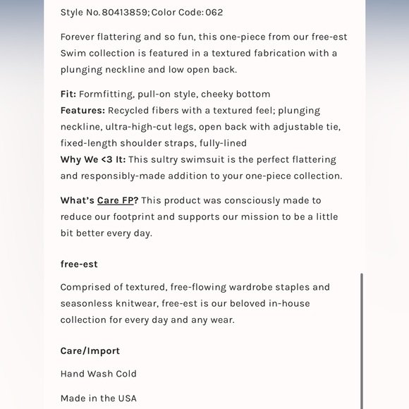 Free People free-est Amber One-Piece Swimsuit - Picture 6 of 8